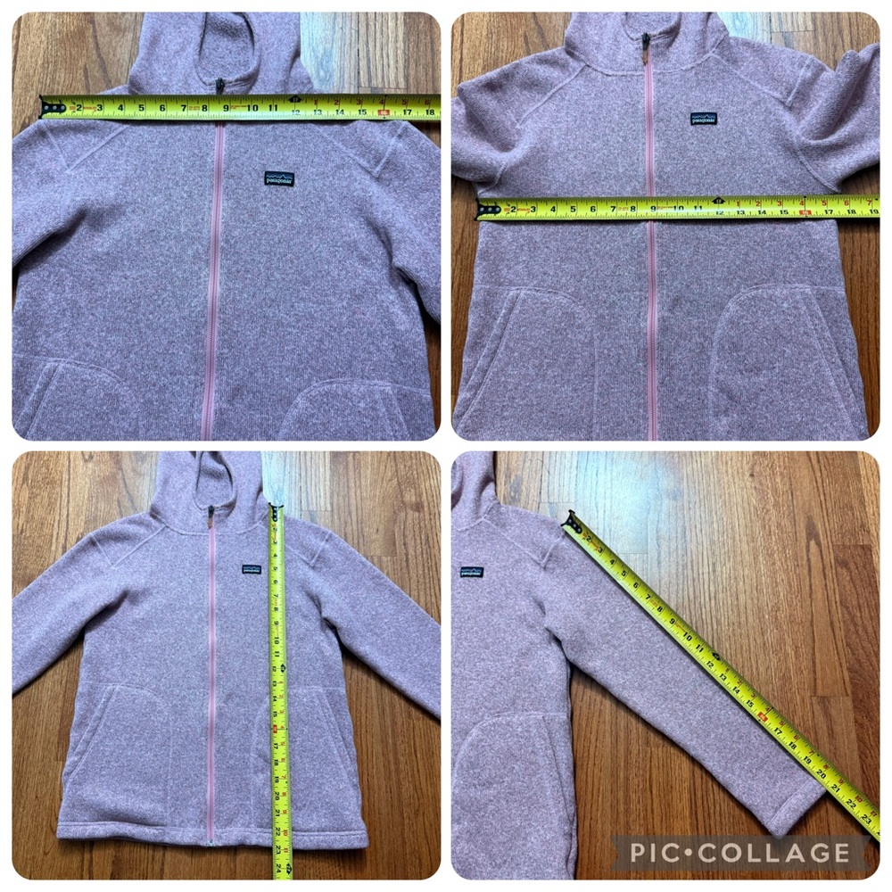 Patagonia Kids Better Sweater Hoody in Rose Pink size L 12 - Picture 16 of 16